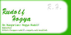 rudolf hogya business card